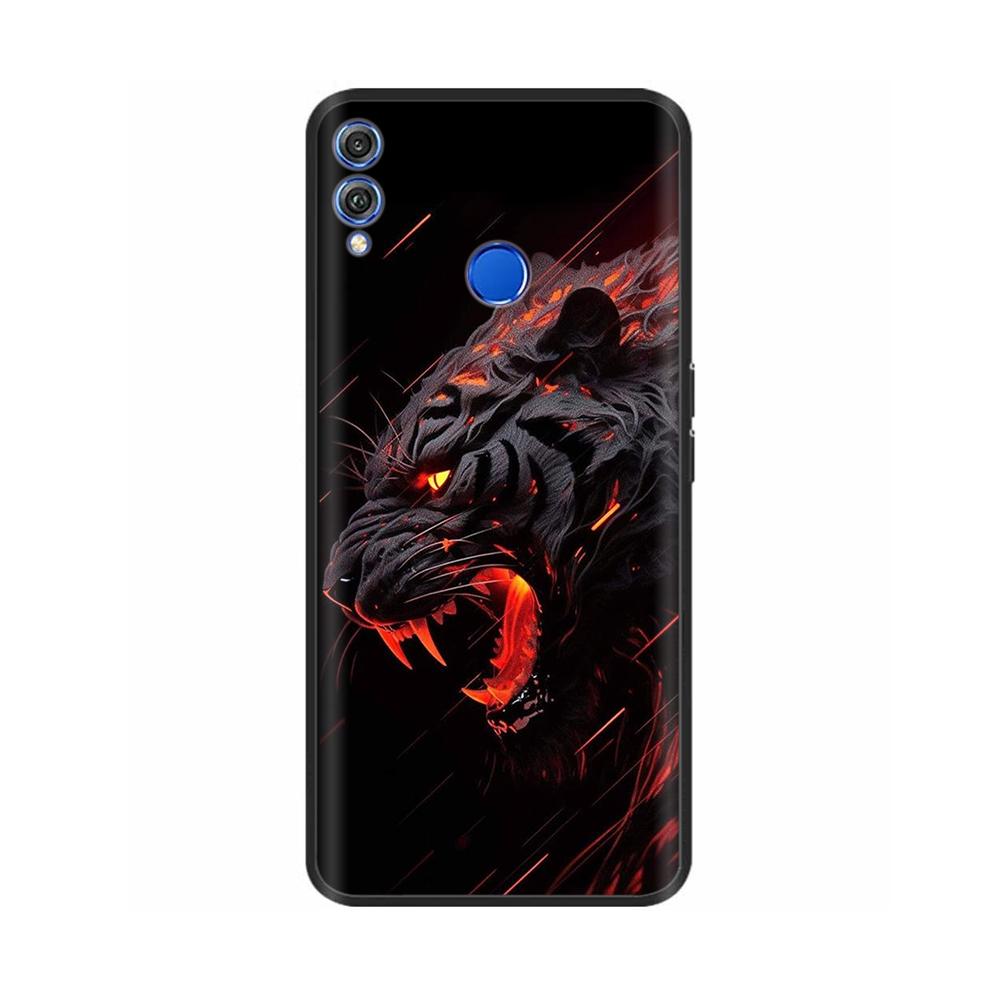 For Honor 8X Case Soft Liquid Silicone Full Coverage Phone Case For Huawei Honor 8X Cases Honor8X Cute Panda Back Cover Fundas
