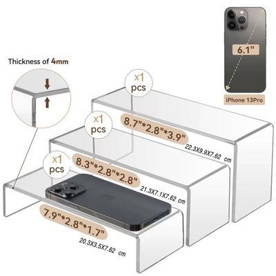 Clear Acrylic Display Risers Showcase for Shoe Risers Retail Stand Cupcake Stand Dessert Stand