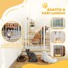 Adjustable Dog Gate 76-104cm, 106cm High Gate with 2 Extensions, White