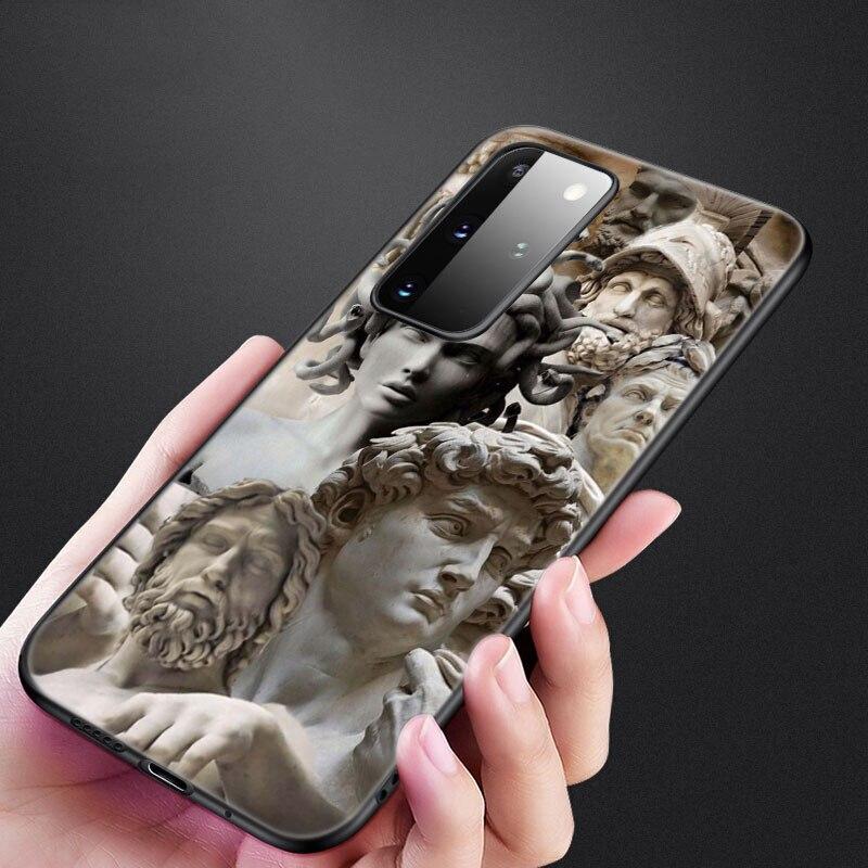 Funny Art Aesthetic David Mona Lisa Phone Case For Samsung Galaxy S22 Pro S21 S20 Ultra FE S10 Lite 5G S10E S9 S8 Plus Cover