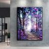 5D Diy Diamond Painting Purple Forest Cross Stitch Set Full Diamond Embroidery Mosaic Art Picture of Rhinestones Decor Gift