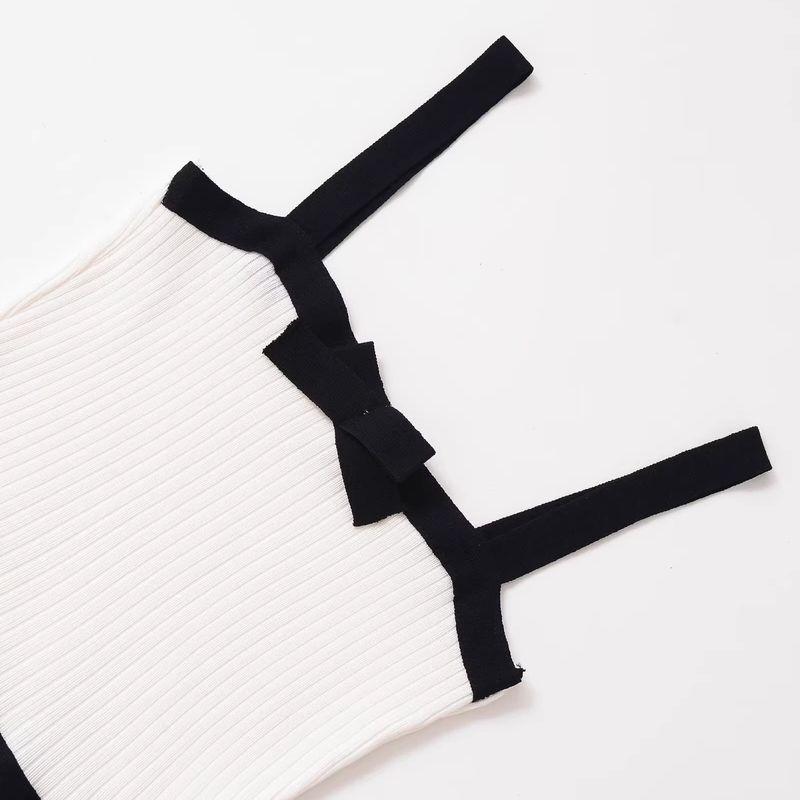 Araltay New Arrival Fashion Style Women's Clothing Fashion Color-Blocking Bow Decorative Thread Knitting Tops 4770173