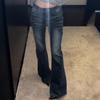 Gisele's Same White Cat Whisker Slightly Pulled Jeans Women's Autumn and Winter Slim-fitting and Thin Casual Pants