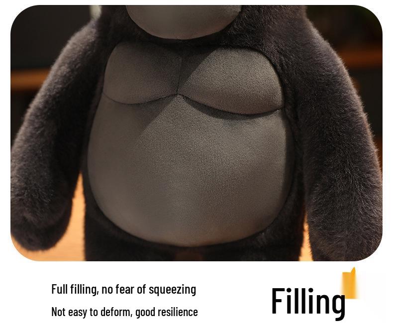Anime King Kong Gorilla Plush Toy - Creative Children's Stuffed Animal Pillow and Funny Ragdoll Doll