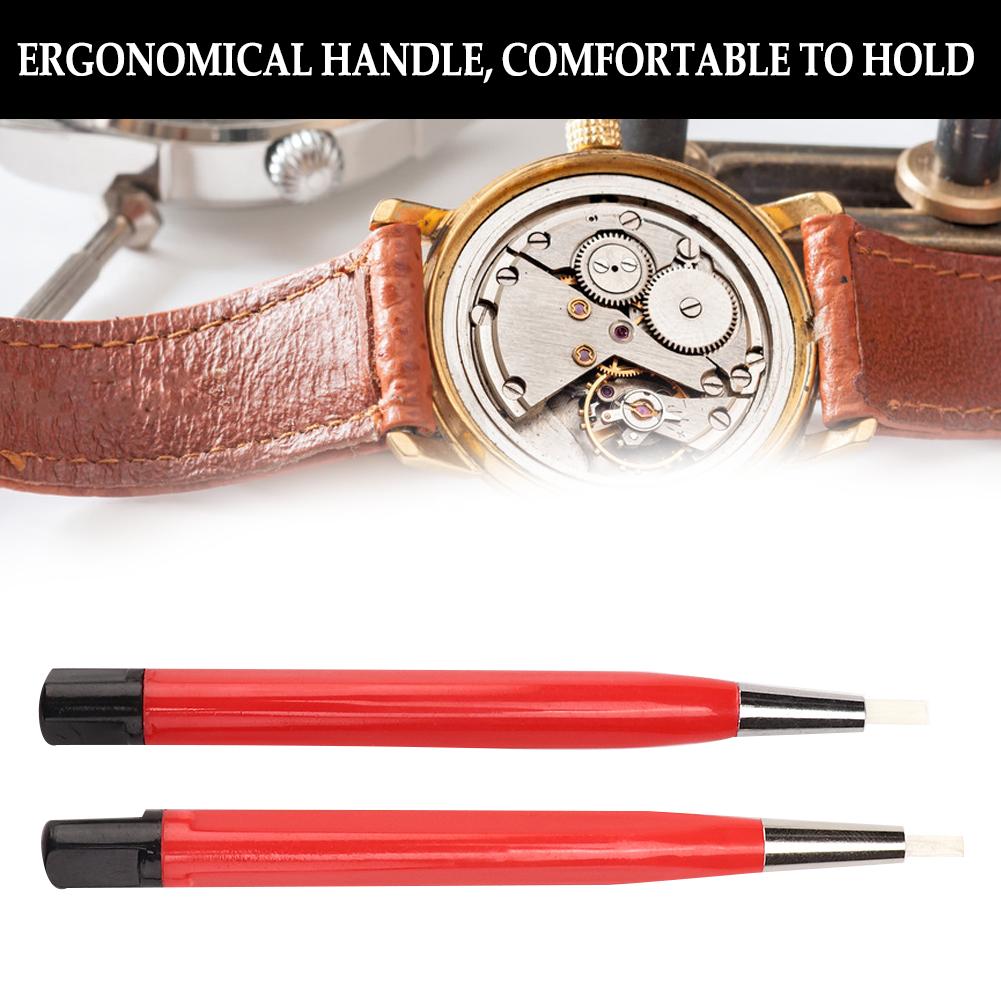 2pcs Fiber Rust Removal Brush Pen Watch Parts Polishing Cleaning Tool