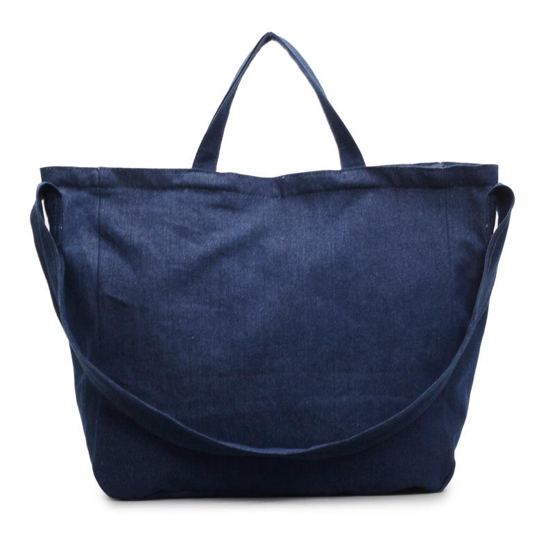 Large capacity canvas tote bag literary shoulder bag simple messenger bag