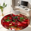 Cute Christmas Day Gift Bell Santa Claus Snowman Christmas Tree round rug Home Soft Decorative Anti slip Chair Mat Carpet Outdoor Floor Mat Carpet 106