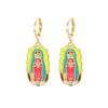 Nidin San Judas Tadeo Virgen De Guadalupe Enamel Drop Earrings For Women Colorful Drip Oil Religious Catholic Ear Jewelry Gifts