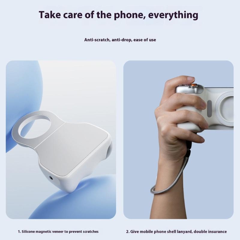 Wireless Bluetooth-compatible Tripod Handle with Against   Slip Magnetic Base Easy To Use for Smartphones Action Cameras