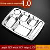 Thickened 304 Stainless Steel 6-Compartment Meal Tray