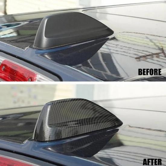 For -2024 Dodge RAM 1500 Carbon Fiber Look Shark Fin Roof Antenna Cover Trim