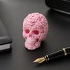 3D-gedruckte Rosen-Schädel-Figur, Langlebige Kunststoff-Gothic-Schädel-Blumen-Skulptur mit Detaillierter Blütenblatt- und Knochenstruktur, Mattes Finish Halloween-Dekoration Geschenk