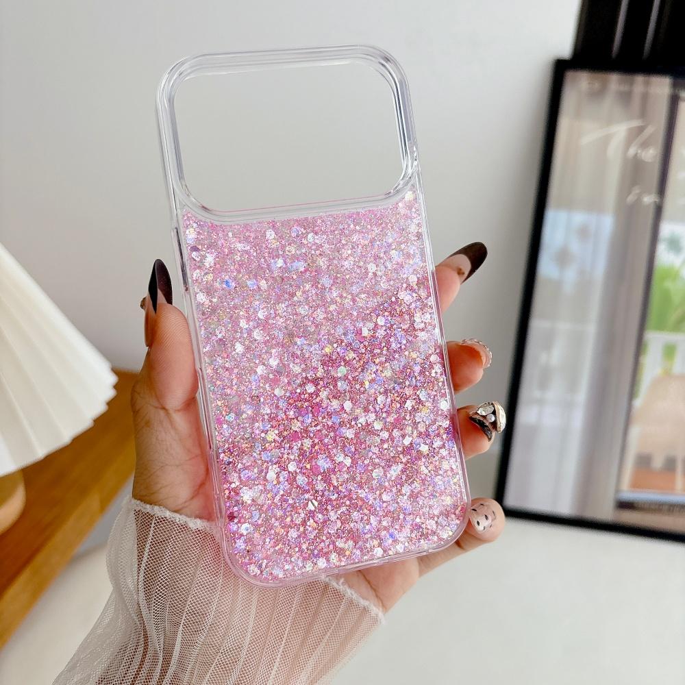Coque de téléphone Bling à paillettes transparentes, sable mouvant et paillettes pour iPhone 17 Air 16 15 14 13 12 11 Plus Pro Max, style fille à la mode