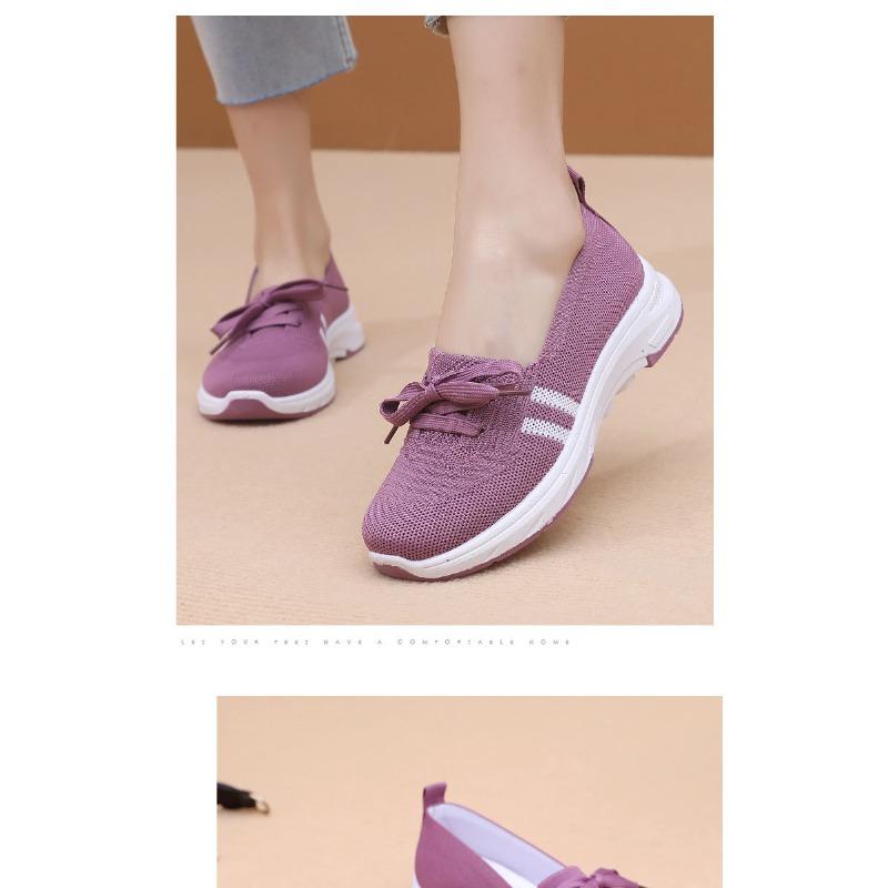 Spring and Autumn Women's New Foot Comfortable Soft Sole Walking Shoes Casual Fashion Sports Women's Shoes Middle-aged and Elderly Flat Shoes