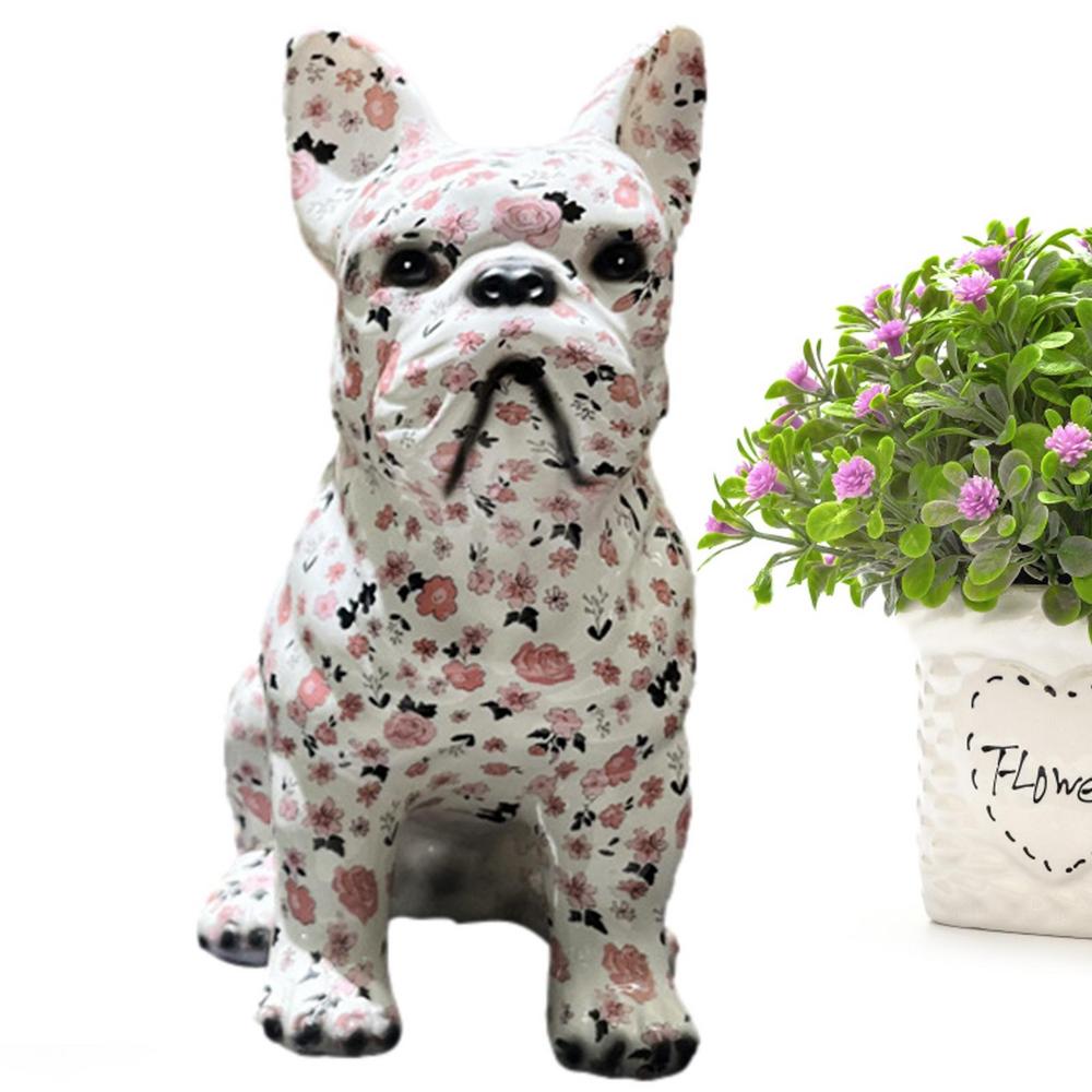 Colorful Dog Statue French Bulldog Home Decorations The Nordical Graffiti Animal Statue Decorative Figurines Gift For Dog Lovers