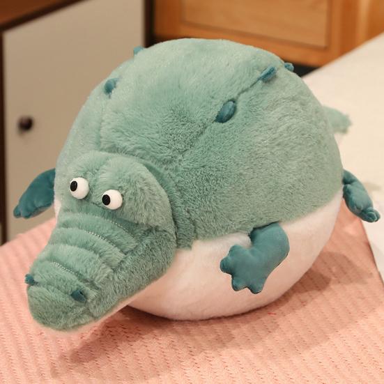 Stuffed Animal Doll Fat Body Cartoon Doll Plushie Appease Sleeping Pillow Sofa Ornament Cute Pufferfish Crocodile Plush Pillow Toy Christmas Gift