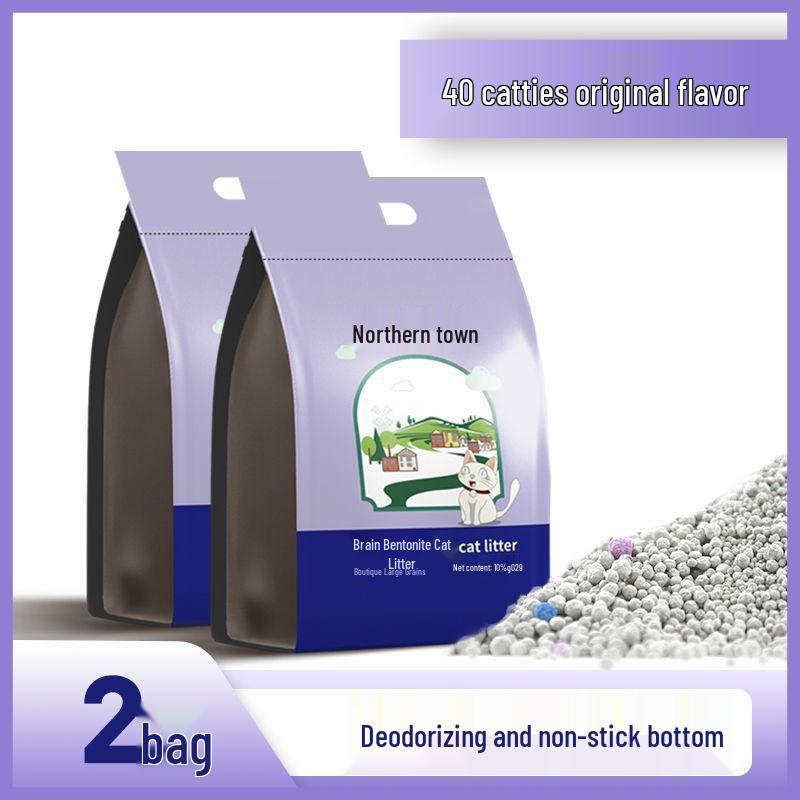 Bentonite Cat Litter, Low Dust, Deodorizing, Large Particle, 10kg/40lb Pack