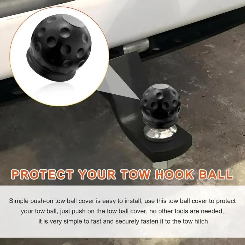 Tow Bar Ball Cover Cap Ball Hood for Trailer Protect Rubber