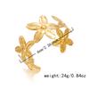 Creative Flower Stainless Steel Bangle Gold Color Waterproof Fashion Luxury Delicate Personality Jewelry Party Bracelet Gift