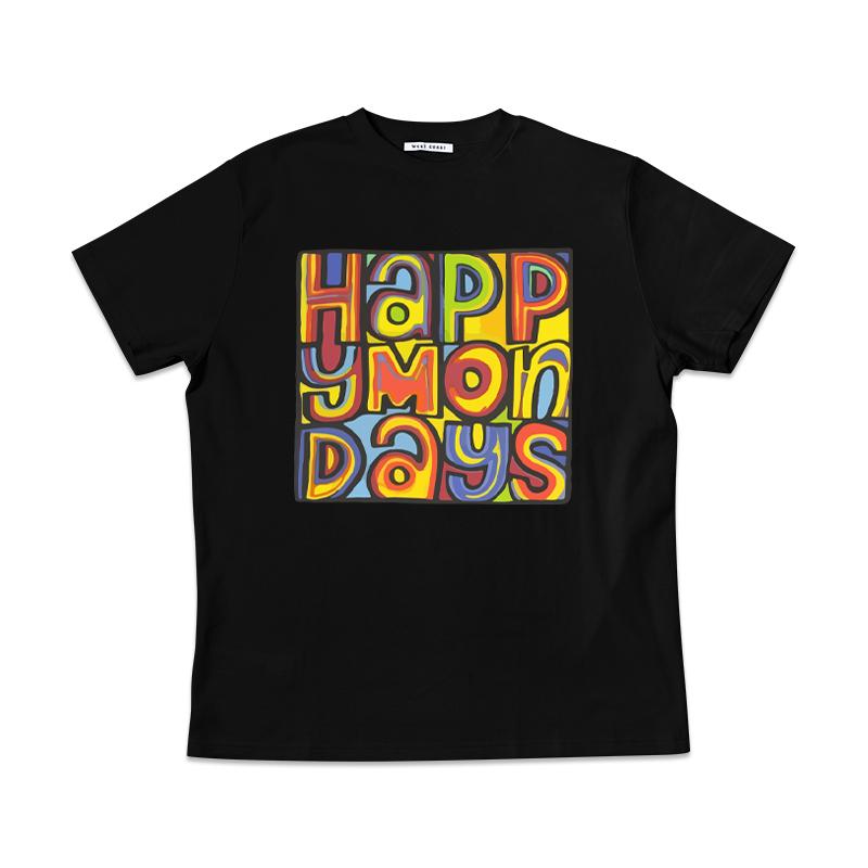 

2024 Новая футболка Happy MONDAYS рок-группы, летняя повседневная американская свободная оверсайз, мужская и женская, с коротким рукавом и круглым вырезом S