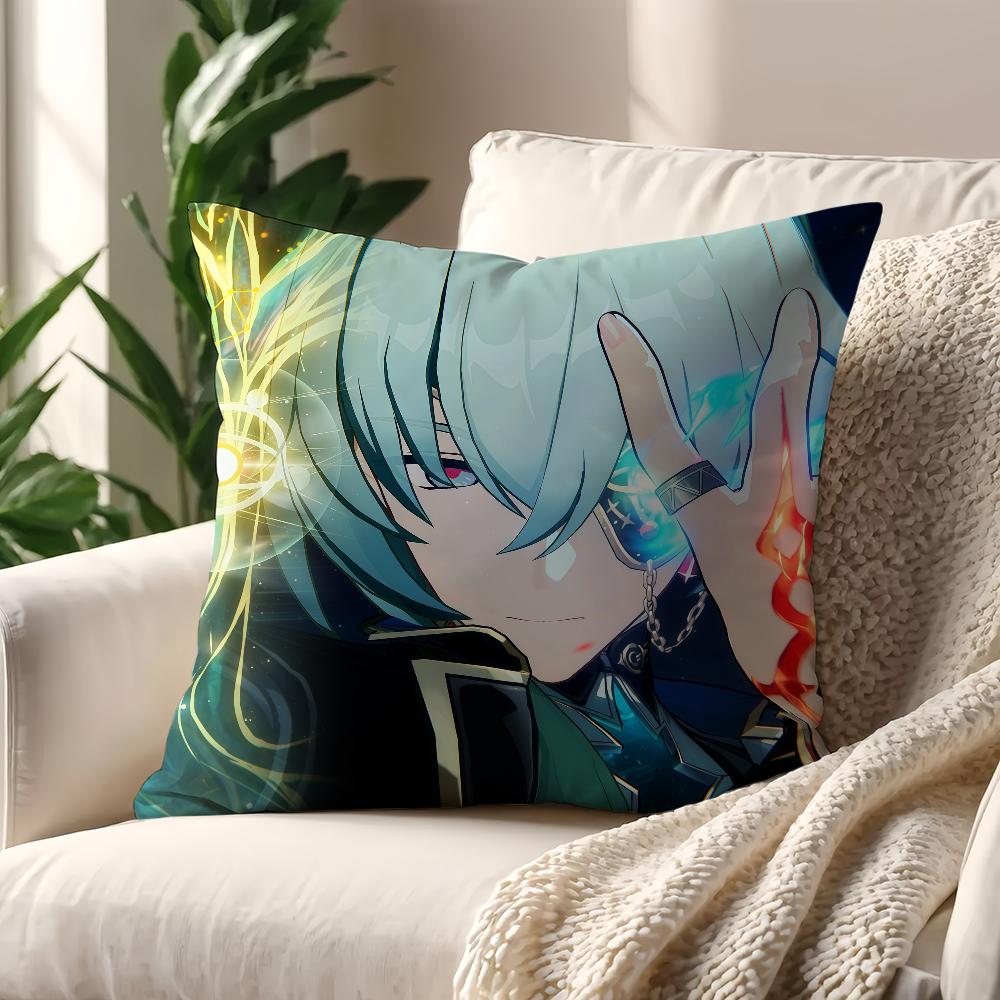 Game Anaxa Honkai Star Rail cushion cover Pillow Cover Decoration Room Home Sofa living Office Car Nordic Simplicity