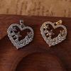Collana e Braccialetto Charms a Forma di Cuore e Stella con Strass Placcati Ottone Fai da Te Coreani