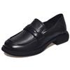 Shoes Women's Spring and Autumn New Leather Small Leather Shoes Flat Shoes Single Shoes Large Size Women's Shoes Casual