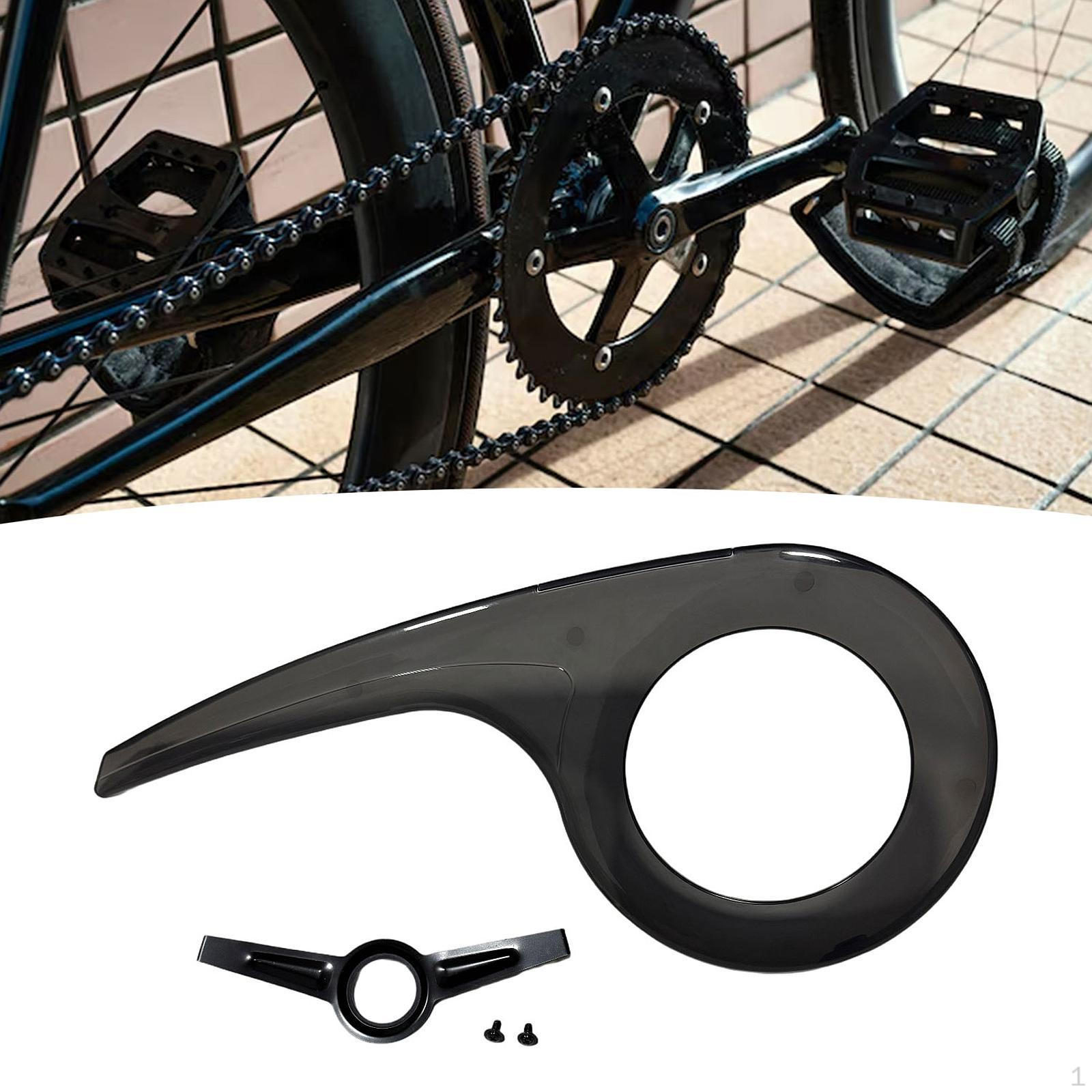 

Крышка цепи велосипеда 46T-52T Детали велосипеда Универсальные для велоспорта Езда на велосипеде Велоспорт Clear Black