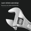 Adjustable Multifunctional Large-Opening Self-Tightening Short Handle Wrench for Plumbing