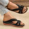 2026 Summer New Women's Slippers Casual Flower Hollow Wedge Beach Shoes Outdoor Fashion Comfortable Sandals
