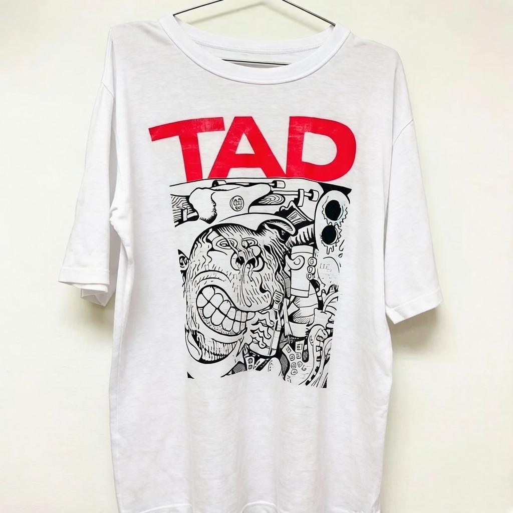 

Vintage TAD Shirt 1990s Version European Print Google Rock Black Mud Huni Black Green River Mervyn Vintage Dye Unisex Versatile M