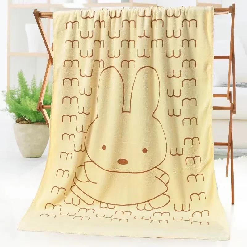 70*140cm Rabbit Microfiber Bath Towel Cute Large Soft Baby Kids Boys Girls Women Towels Beach Swimming Absorbent Wrap Quick Dry