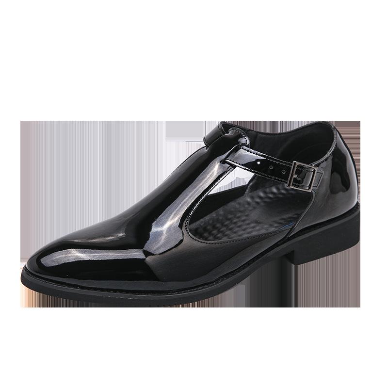 2024 Summer Men's Lightweight Leather Slip-On Sandals: Comfortable, Fashionable, Trendy Celebrity Style