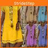 Trendy Women Lady Tank Top Mini Dress Floral Design For Summer Casual Parties