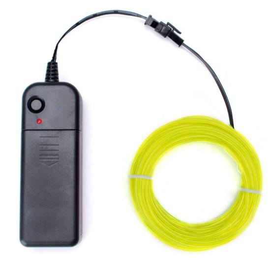 

LED Glow Cable Luminous Car Decoration 300cm Halloween Neon EL Wire DIY Clothing for Christmas жёлтый