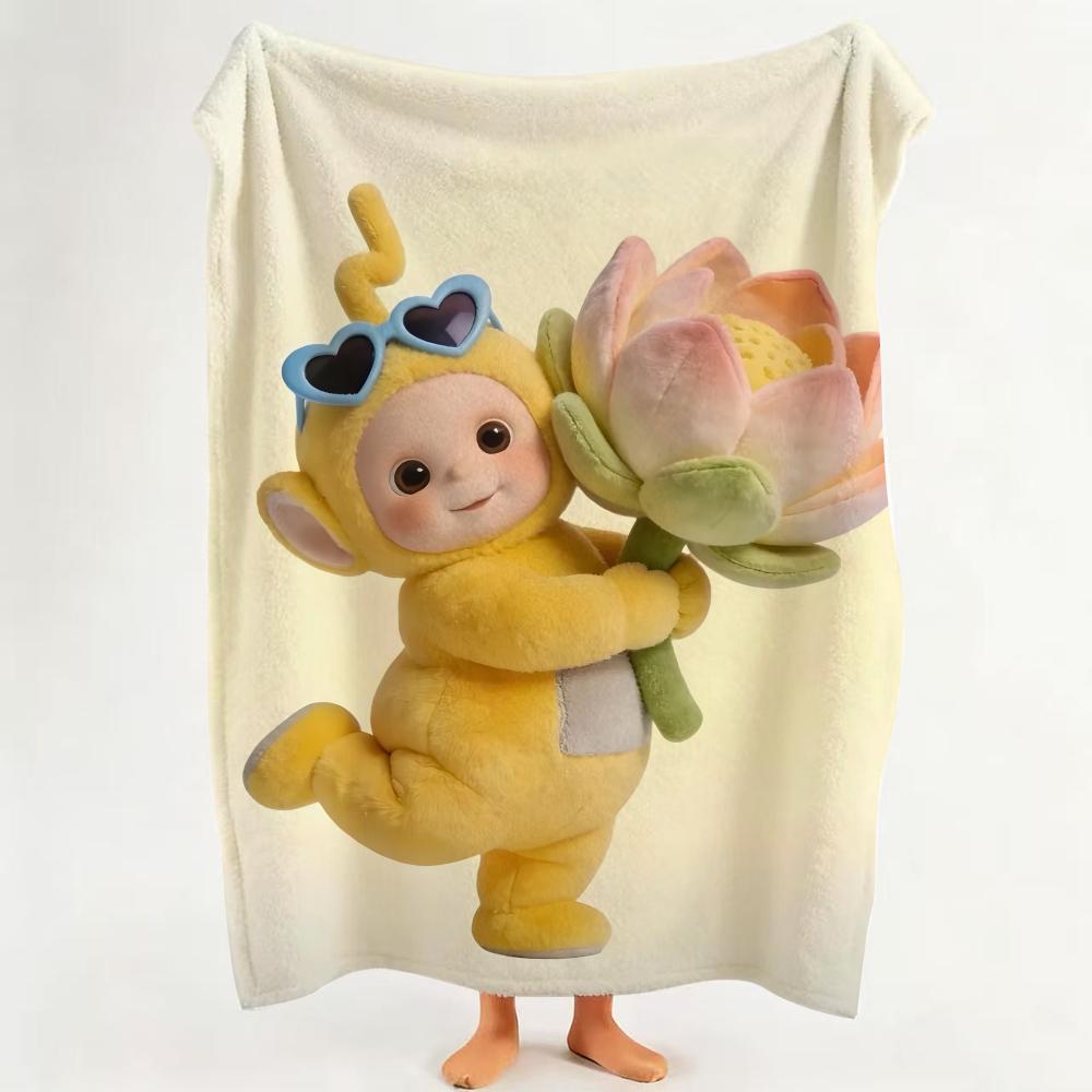 Cartoon T Teletubbies Flannel Blanket Suitable for Sofa Living Room Bedroom