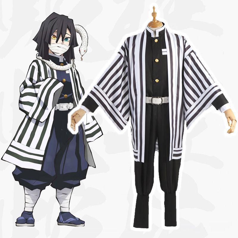 Kimetsu Slayer Demon No Yaiba Cosplay Iguro Obanai Halloween Adult Suit Costume