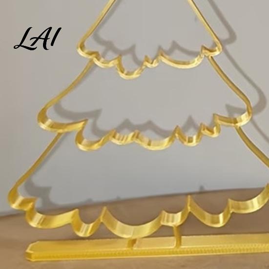Elegant Showcase Display Items 3D Printed Hollow Christmas Tree Ornament Modern Minimalist Festive Home Holiday Accents Sculpture Decorative