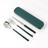 Silver Table Portable Spoon and Fork Set (Green)