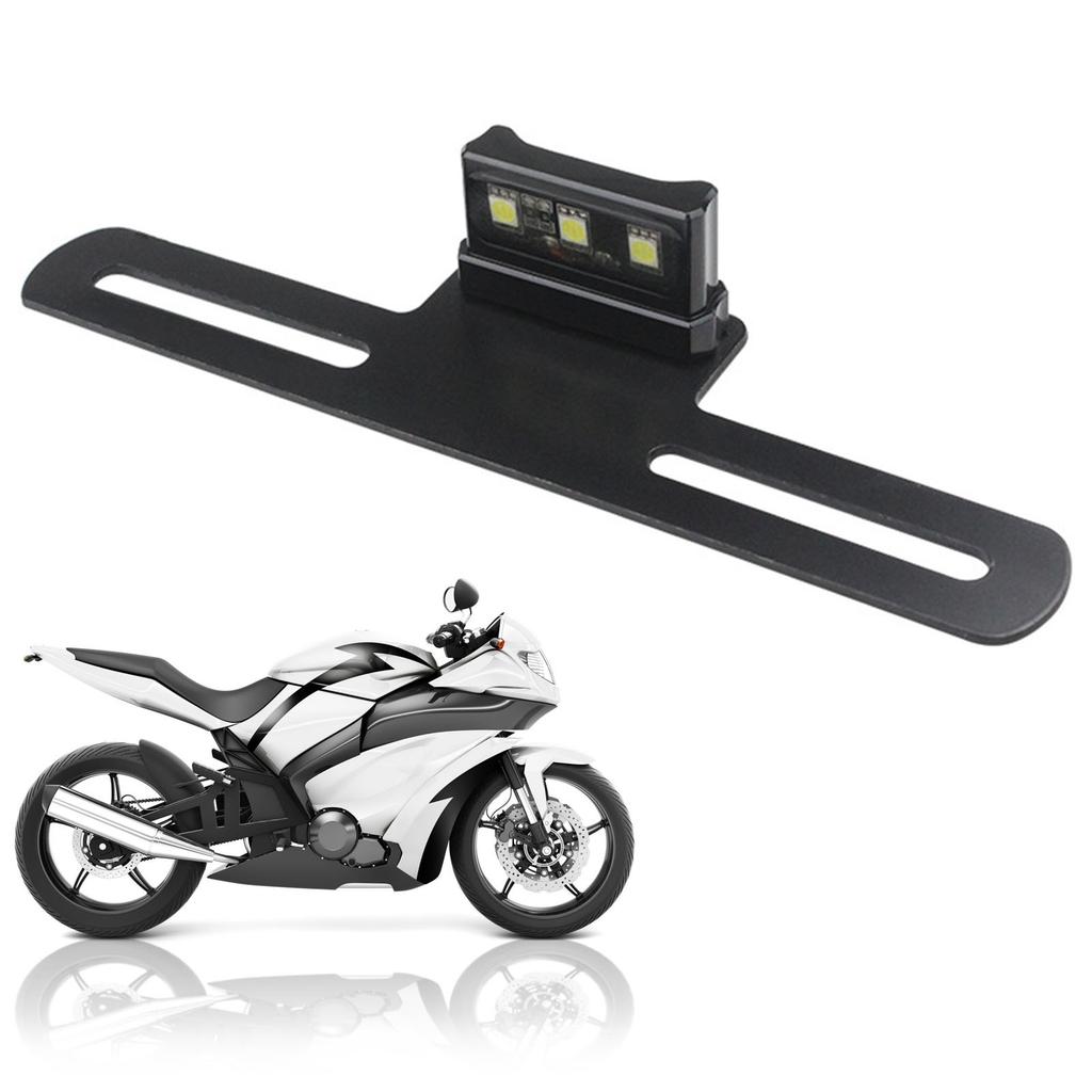 Motorcycle LED Rear Light with Plate Lamp 12V Versatile 12V LED Motorcycle Tail Lamp with Brackets Simple Installation