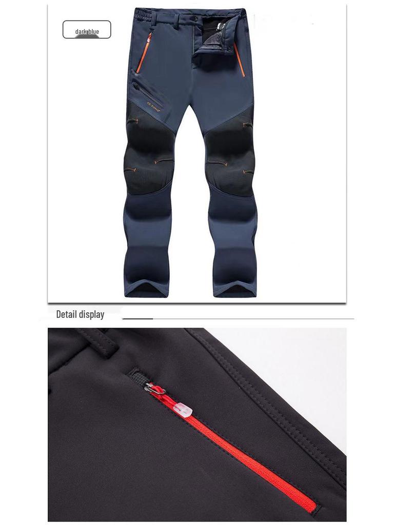 Waterproof Quick-Dry Fleece Softshell Ski Pants for Men & Women