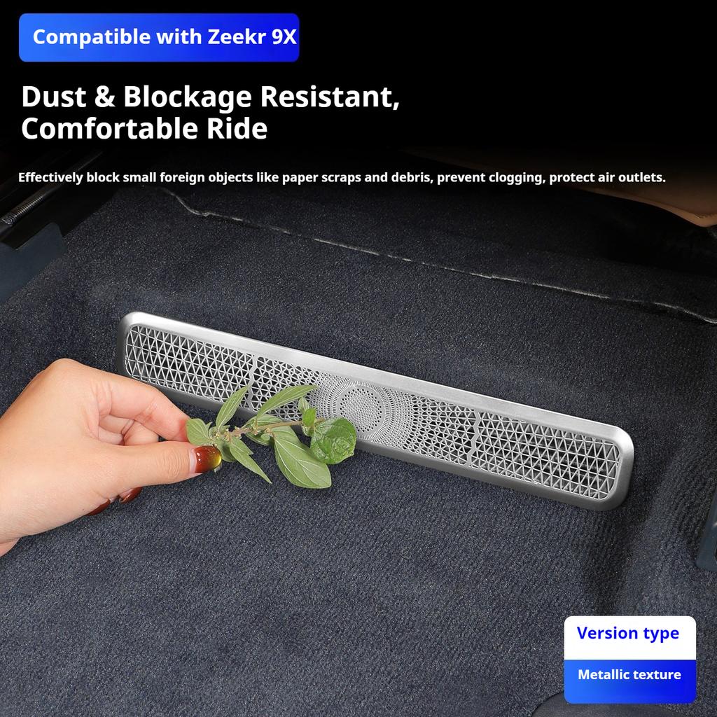 For Zeekr 9X 2025-2026 Under Seat AC Vent Cover Dust Proof Protector Mesh Grid Outlet Guard Anti DebrisGood product