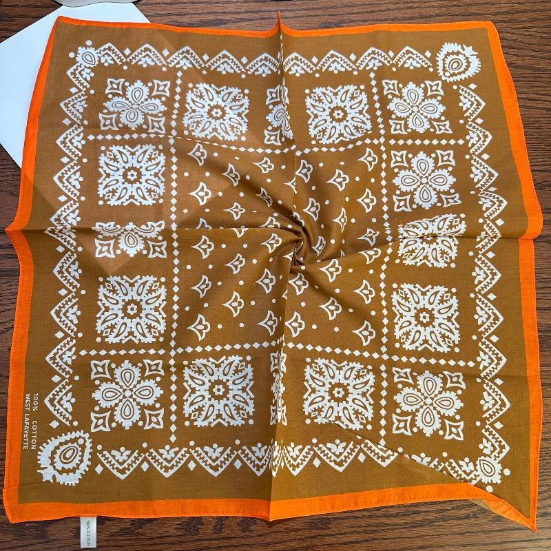 Spring and Autumn pure cotton 55cm small square scarf women's literary silk scarf versatile decorative scarf thin headscarf headband scarf