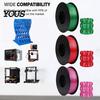 3D Print Filament Silk PLA Printer 1.75mm, 1Kg Spool, Low Warping No Clogging for Printing Projects, Neatly Wound Metal Texture Pla