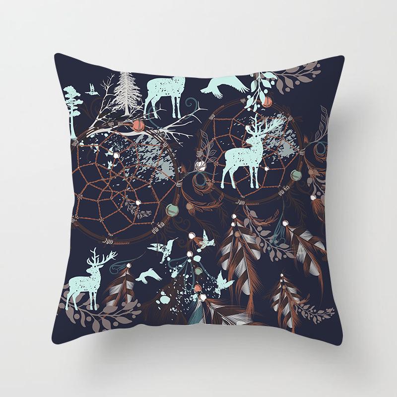 Santa Claus Christmas Tree Pillow Cover Cushion Cover Home Soft Decor