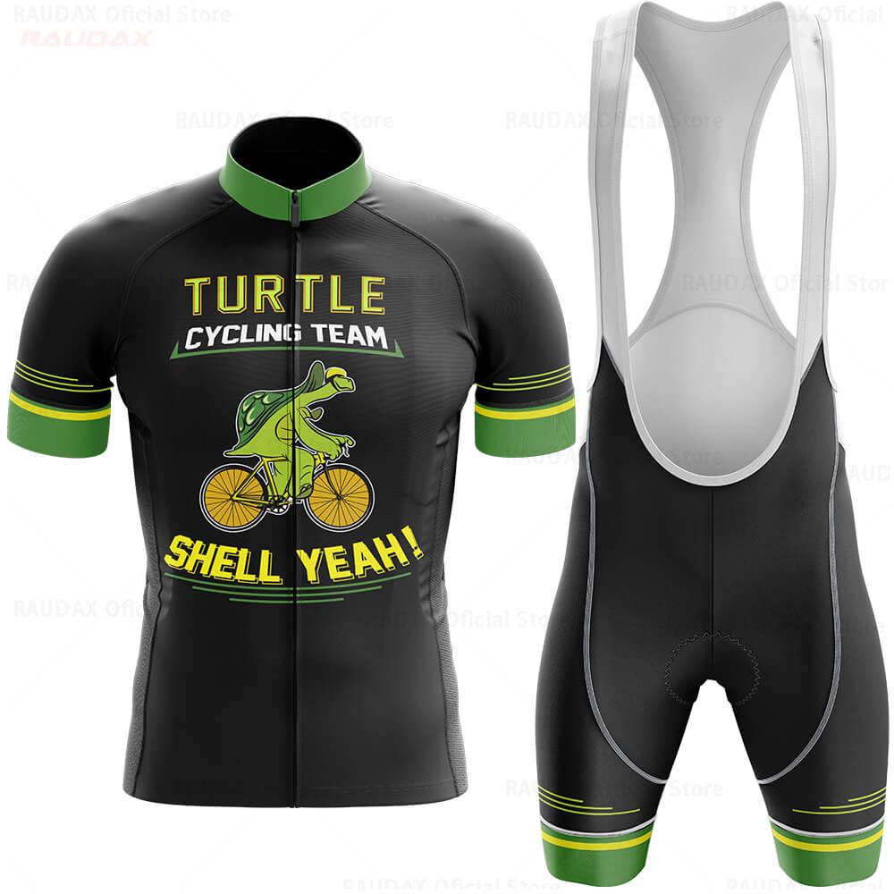 Man's Cycling Jersey Set 2026 Turtle Cycling Team Summer Short Sleeve Mountain Bike Bicycle Sportswear MTB Maillot Ropa Ciclismo