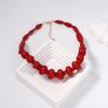 Bohemian Style Double-layer Resin Coral Necklace for Women, Fashionable and Personalized Plant Red Gothic Halloween Accessories