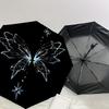 1pc Fairy Wings Star Automatic Folding Umbrella 8 Rib Iron Frame,  Suitable for Travel, Daily Use, Birthday, Women & Men Gift c1231049