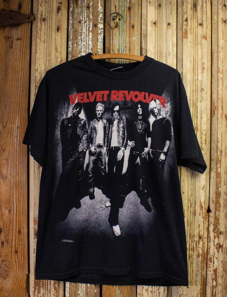 Винтажная футболка с концерта Velvet Revolver 2005 года Черная размер S-5XL DO525 Унисекс футболка M