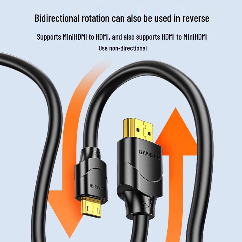 SAMZHE Mini HDMI To HDMI 2.0 Cable 4K 60Hz